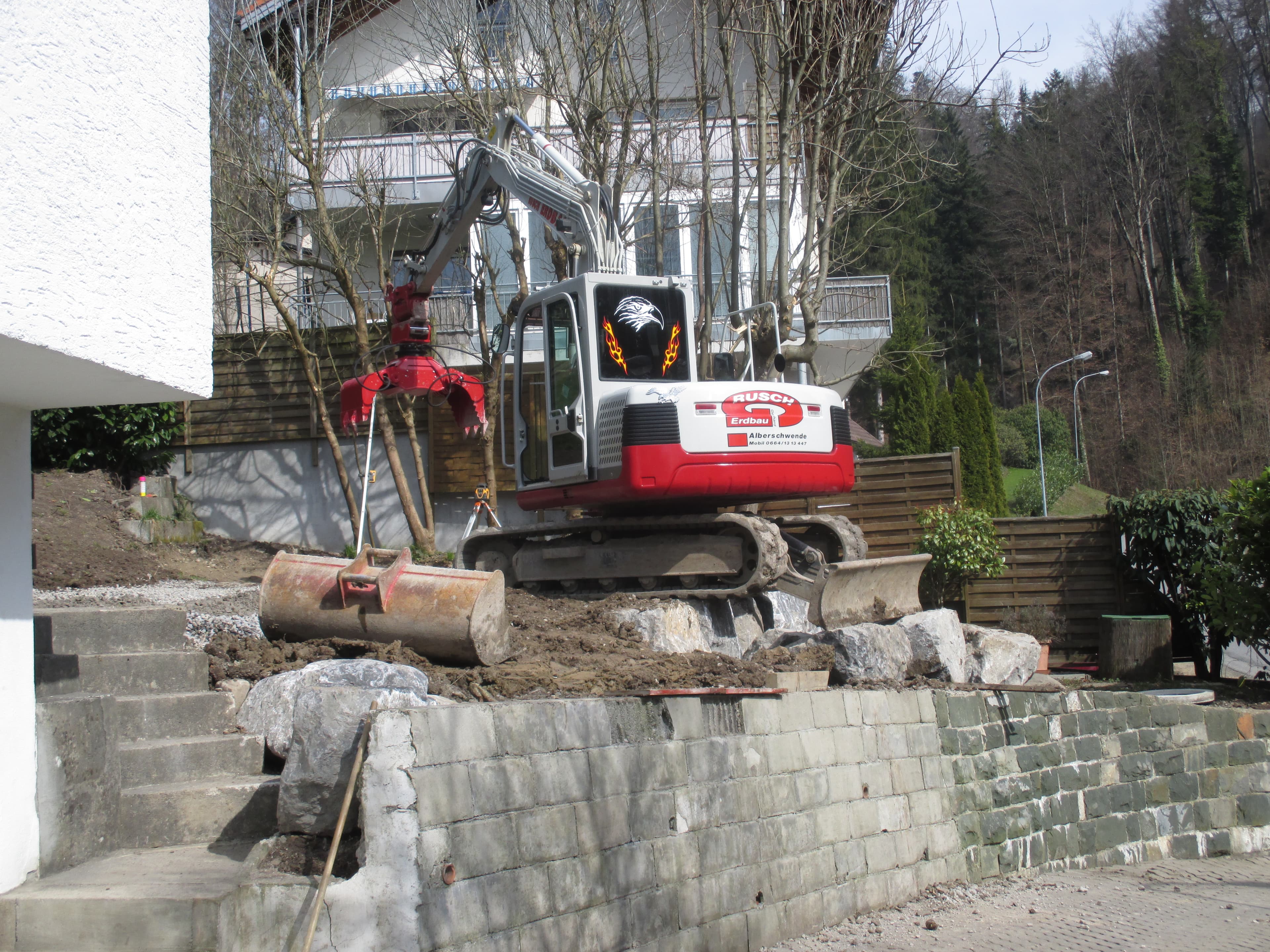Erdarbeiten im Bregenzerwald